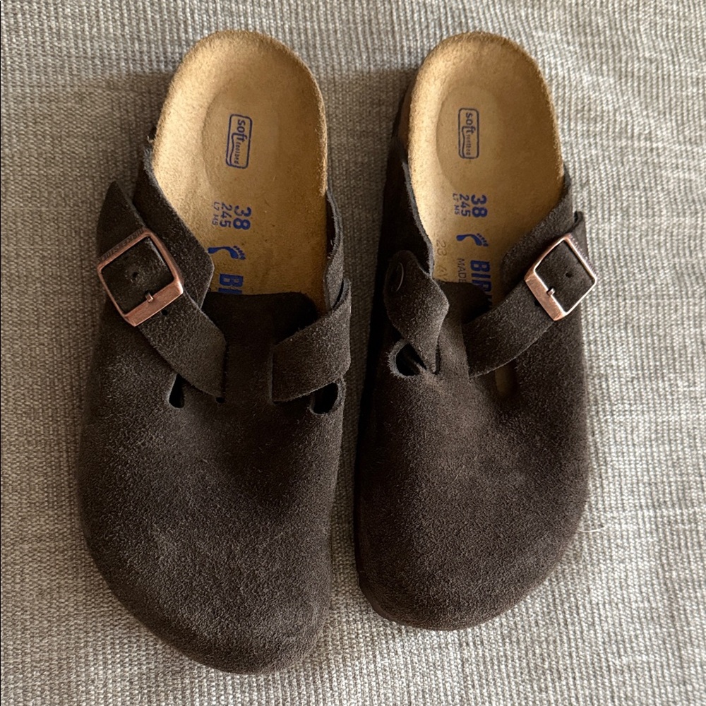 Birkenstock Espresso Suede Clogs
